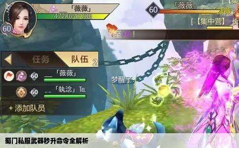 蜀门私服武器秒升命令全解析